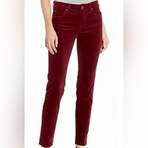 Kut from the Kloth Burgundy Magenta Corduroy Pants